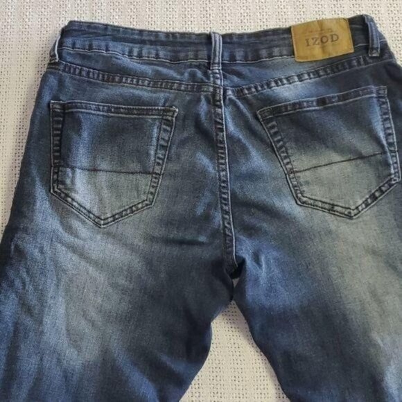 Izod Comfort Straight Stretch Sz. 32 x 30 Blue Jeans - Picture 5 of 10